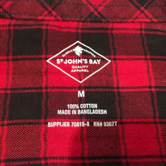 St. John’s Bay women’s plaid long-sleeved shirt, size M - Picture 2 of 2